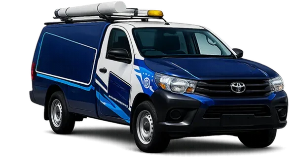 Licensed plumber van servicing Queens Park
